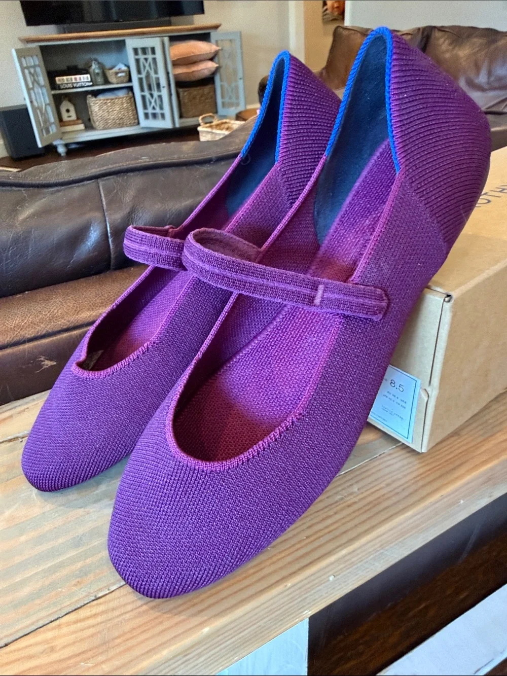Rothy's The Square Mary Jane in Plum